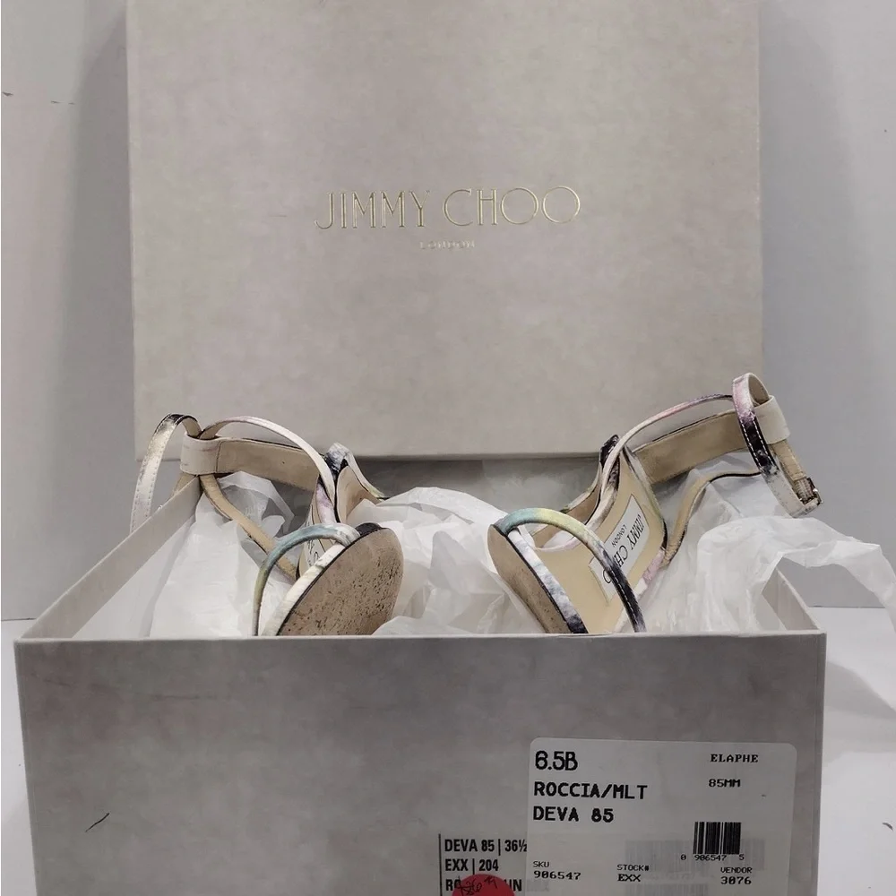 Jimmy Choo Multicolor Women's Sandals size 6.5 pre owned Exellent condition